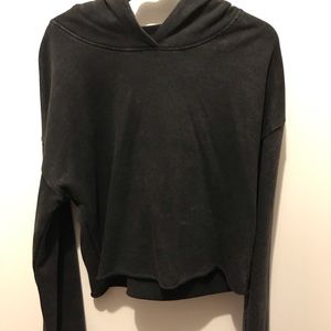 Crop Dark Grey Hoodie